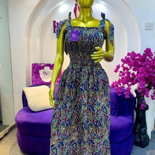 Ankara Shoulder Dress