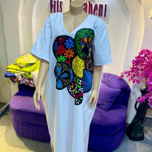 Patchwork Kaftan Dress