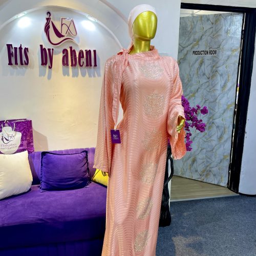 Stoned silk abaya