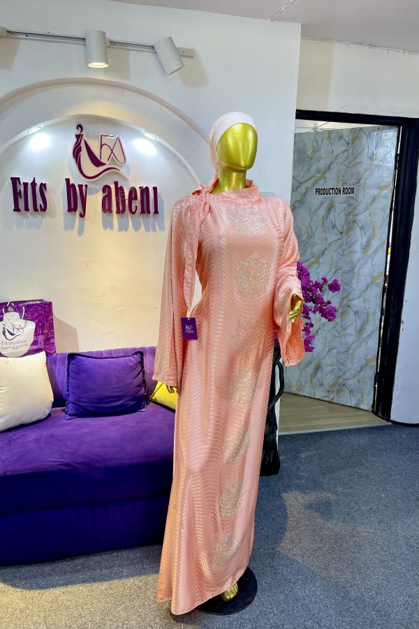 Stoned silk abaya