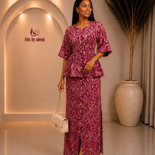 Adire long dress