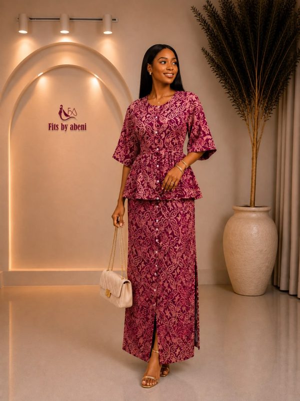 Adire long dress