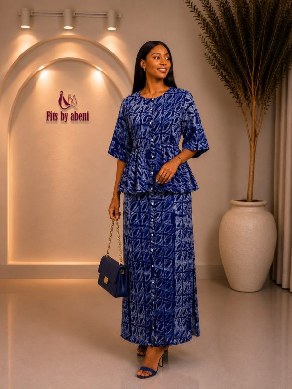 Adire long dress